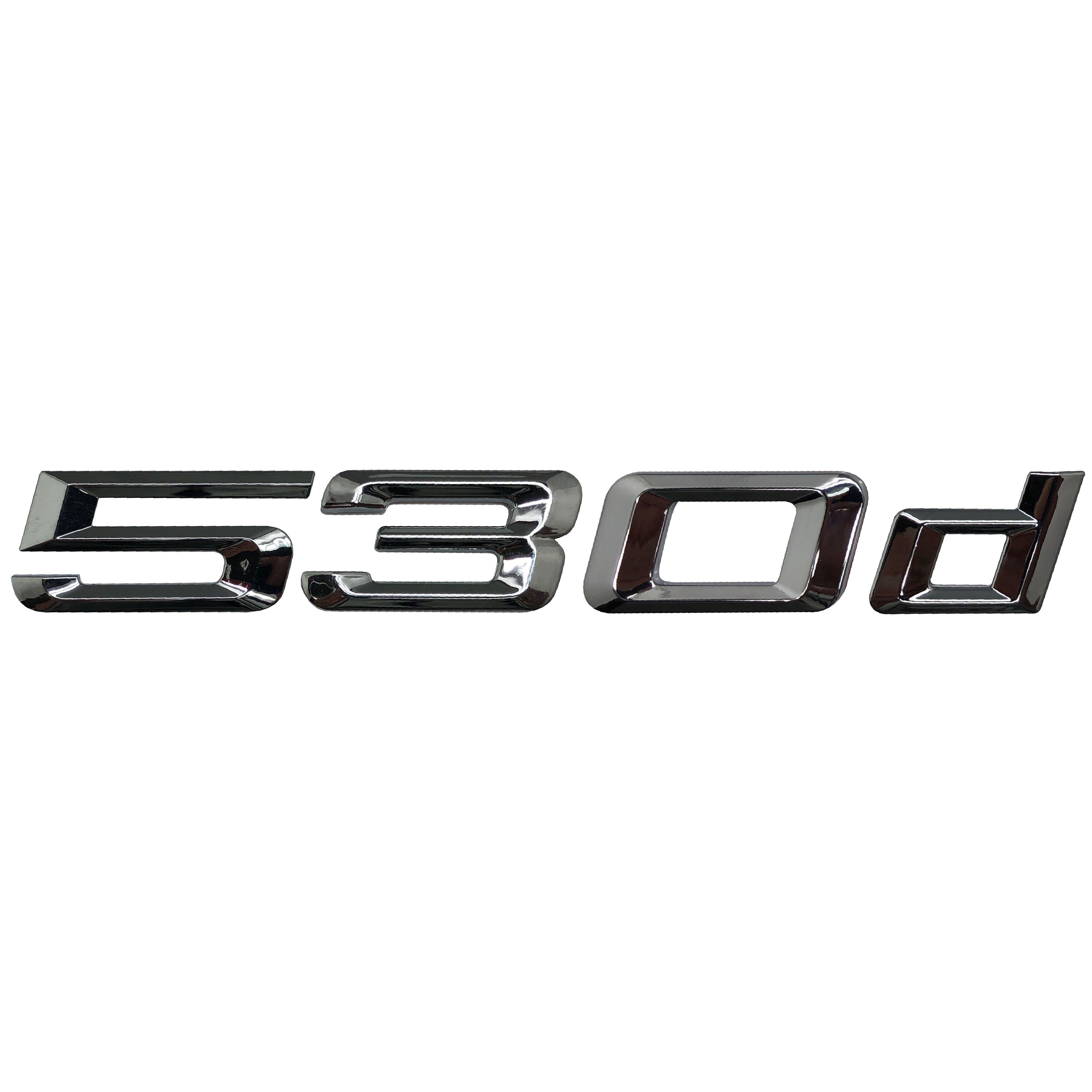 Silver Chrome BMW 530d Rear Boot Badge Emblem Number Letter For 5 Series F07 F18 G30 G31 G38